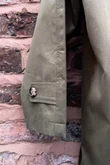 Dunbar Neckerchief Hood Gaberdine Coat Heritage Green